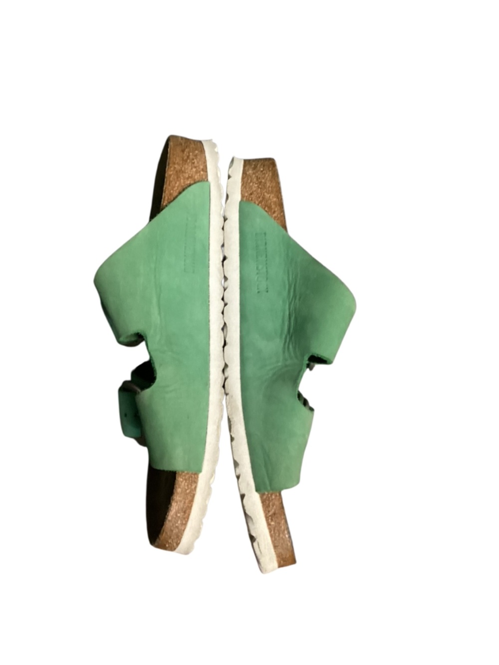 Birkenstock Arizona Big Buckle  Green Nubuck Sandals-2 - Picture 4 of 5